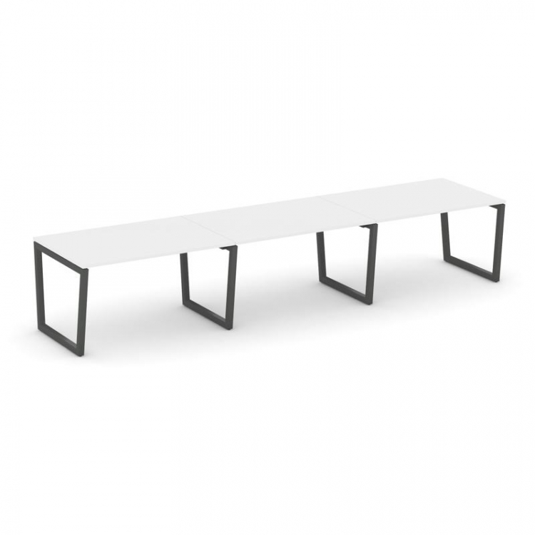 Style Project Стол переговорный SN-5T2.SPRG-022.3 Белый/Металл Антрацит 3540*980*750