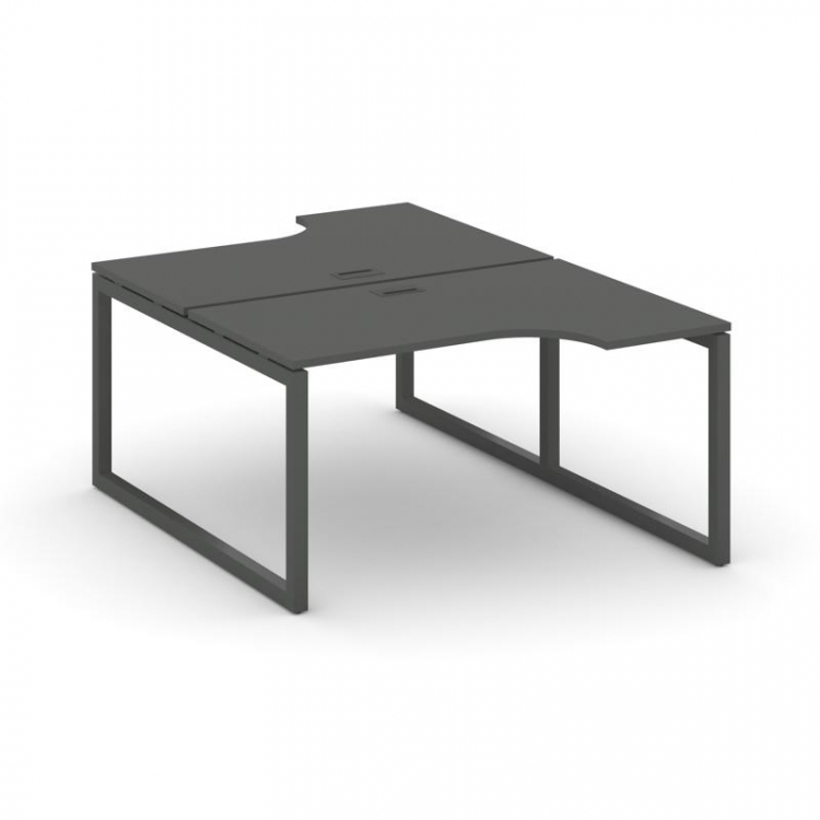 Style Project Рабочая станция эргоном. SN-5O.DRPA-022 Антрацит/Металл Антрацит 1580*1632/1992*750