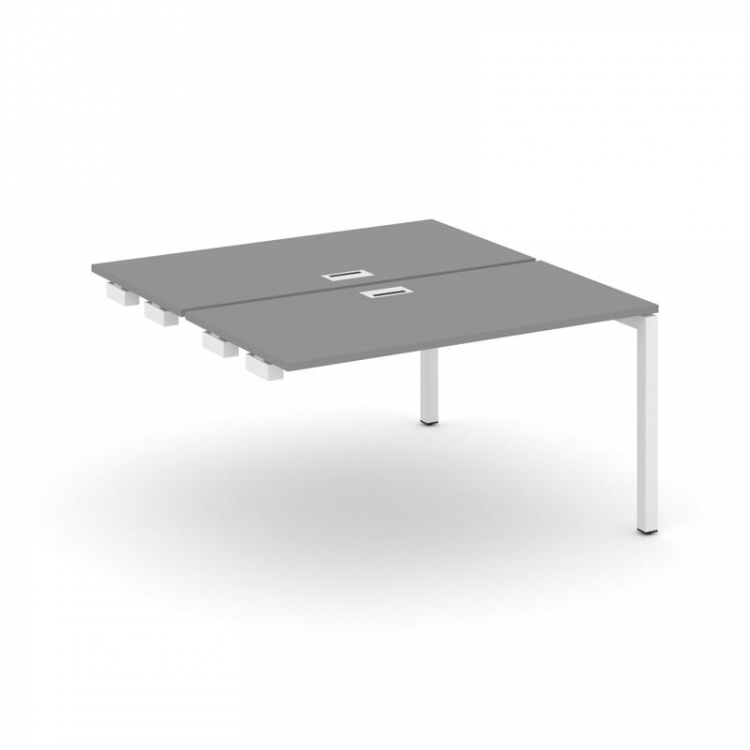 Стайл Проджект Стол приставка к опорным элементам SN-5P.DPRS-013 Серый Пепел/Металл Белый 1380*1432*