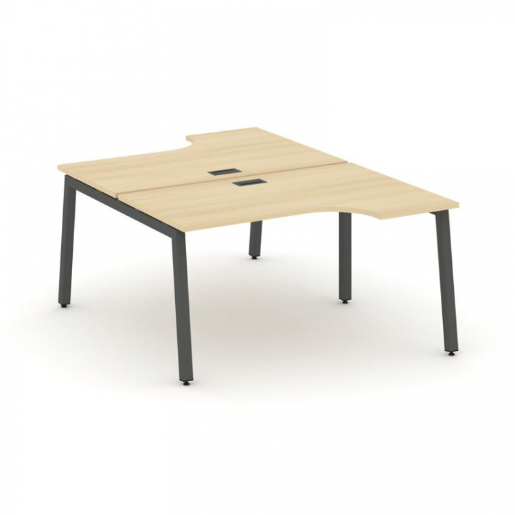 Style Project Рабочая станция эргоном. SN-5A.DRPA-022 Акация Лорка/Металл Антрацит 1580*1632/1992*75