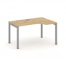 Style Project Стол рабочий эргоном. SN-5P.SPA-022(R) Тиквуд Светлый/Металл Серый 1580*800/980*750