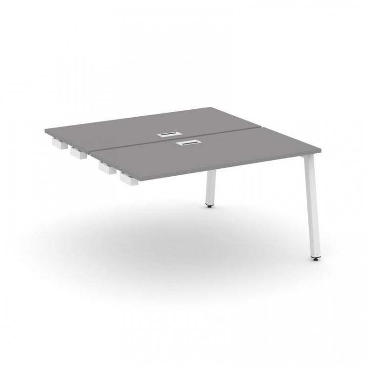 Стайл Проджект Стол приставка к опорным элементам SN-5A.DPRS-003 Серый Пепел/Металл Белый 1380*1232*