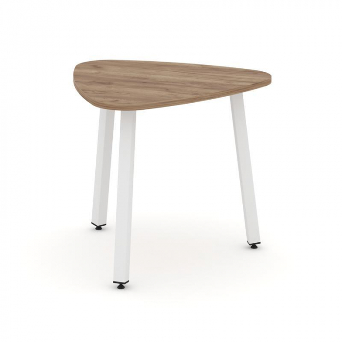 Style Project Стол переговорный SN-5.SPRG-70.3 Дуб Табак/Металл Белый 900*900*750