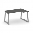 Style Project Стол рабочий эргоном. SN-5T1.SPA-021(R) Антрацит/Металл Серый/Заглушка Пластик Серебри