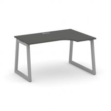 Style Project Стол рабочий эргоном. SN-5T1.SPA-021(R) Антрацит/Металл Серый/Заглушка Пластик Серебри