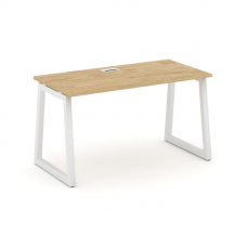 Style Project Стол письменный SN-5T1.SP-005 Тиквуд Светлый/Металл Белый/Заглушка Пластик Белый 1780*