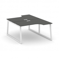 Style Project Рабочая станция эргоном. SN-5T1.DRPA-022 Антрацит/Металл Белый/Заглушка Пластик Белый