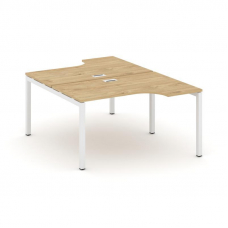 Style Project Рабочая станция эргоном. SN-5P.DRPA-022 Тиквуд Светлый/Металл Белый 1580*1632/1992*750