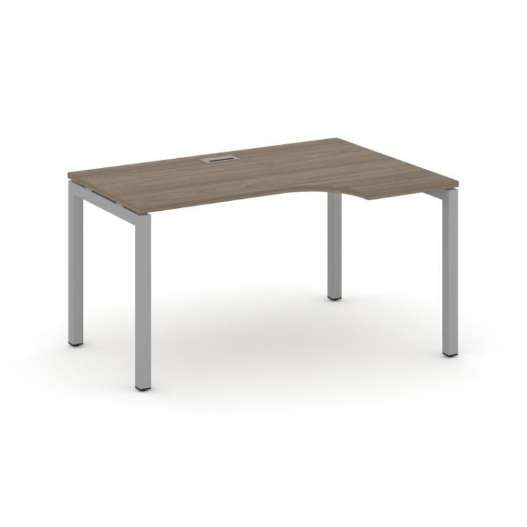 Style Project Стол рабочий эргоном. SN-5P.SPA-011(R) Вяз Благородный/Металл Серый 1380*700/980*750