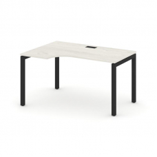 Style Project Стол рабочий эргоном. SN-5P.SPA-001(L) Дуб Наварра/Металл Черный 1380*600/980*750