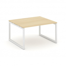 Style Project Стол переговорный SN-5O.SPRG-033.3 Акация Лорка/Металл Белый 1380*1180*750