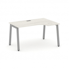 Style Project Стол рабочий эргоном. SN-5A.SPA-022(R) Дуб Наварра/Металл Серый 1580*800/980*750