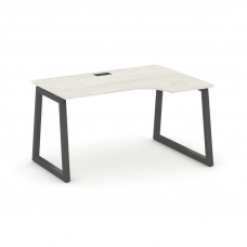 Style Project Стол рабочий эргоном. SN-5T1.SPA-001(R) Дуб Наварра/Металл Антрацит/Черный Пластик 138