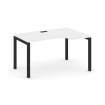 Style Project Стол рабочий эргоном. SN-5P.SPA-021(R) Белый/Металл Черный 1380*800/980*750