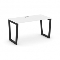 Style Project Стол письменный SN-5T2.SP-014 Белый/Металл Черный/Заглушка Пластик Черный 1580*700*750