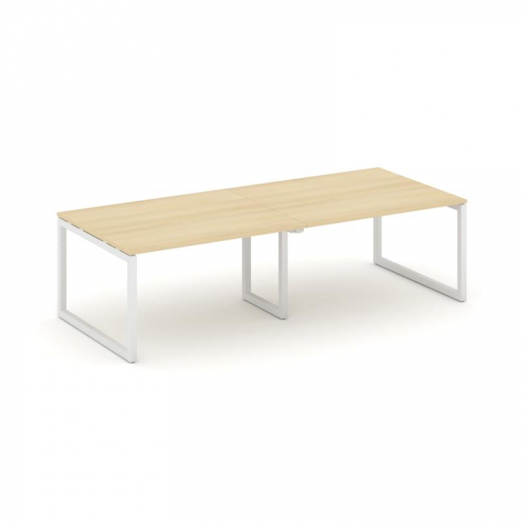 Стайл Проджект Стол переговорный SN-5O.SPRG-043.3 Акация Лорка/Металл Белый 2760*1180*750