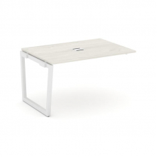 Style Project Проходной наб. элем. перег. стола SN-5T2.NSPRG-001 Дуб Наварра/Металл Белый/Заглушка М