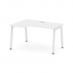 Style Project Стол рабочий эргоном. SN-5A.SPA-012(L) Белый/Металл Белый 1580*700/980*750