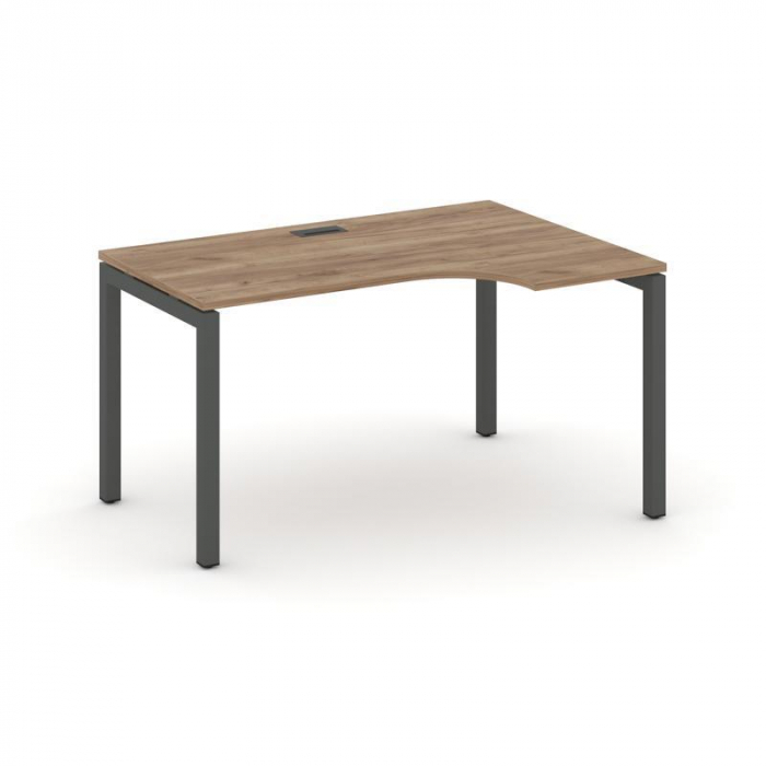 Style Project Стол рабочий эргоном. SN-5P.SPA-011(R) Дуб Табак/Металл Антрацит 1380*700/980*750