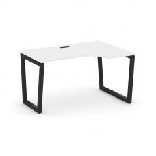 Style Project Стол рабочий эргоном. SN-5T2.SPA-001(R) Белый/Металл Черный/Заглушка Пластик Черный 13