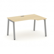 Style Project Стол рабочий эргоном. SN-5A.SPA-022(R) Акация Лорка/Металл Серый 1580*800/980*750