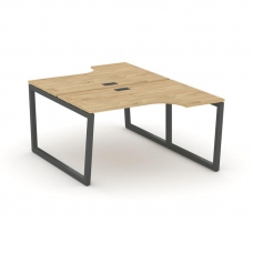 Style Project Рабочая станция эргоном. SN-5T2.DRPA-002 Тиквуд Светлый/Металл Антрацит/Заглушка Пласт