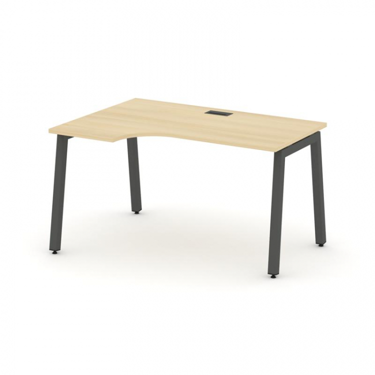 Style Project Стол рабочий эргоном. SN-5A.SPA-012(L) Акация Лорка/Металл Антрацит 1580*700/980*750