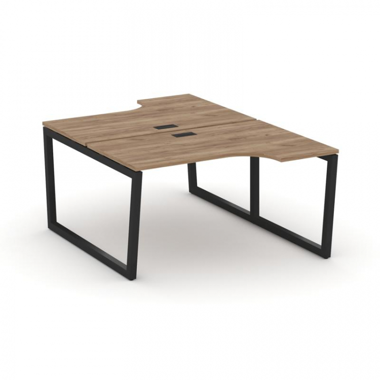 Style Project Рабочая станция эргоном. SN-5T2.DRPA-021 Дуб Табак/Металл Черный/Заглушка Пластик Черн