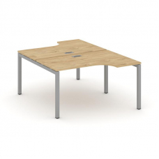 Style Project Рабочая станция эргоном. SN-5P.DRPA-021 Тиквуд Светлый/Металл Серый 1380*1632/1992*750