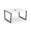 Style Project Стол переговорный SN-5T2.SPRG-032 Белый/Металл Антрацит/Заглушка Металл Антрацит 1180*