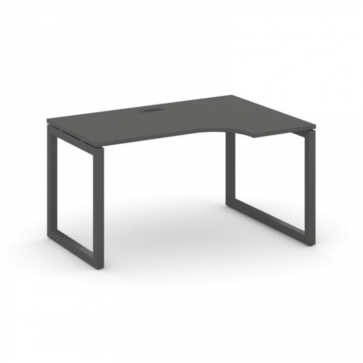 Style Project Стол рабочий эргоном. SN-5O.SPA-001(R) Антрацит/Металл Антрацит 1380*600/980*750
