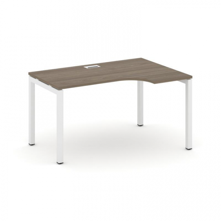 Style Project Стол рабочий эргоном. SN-5P.SPA-011(R) Вяз Благородный/Металл Белый 1380*700/980*750