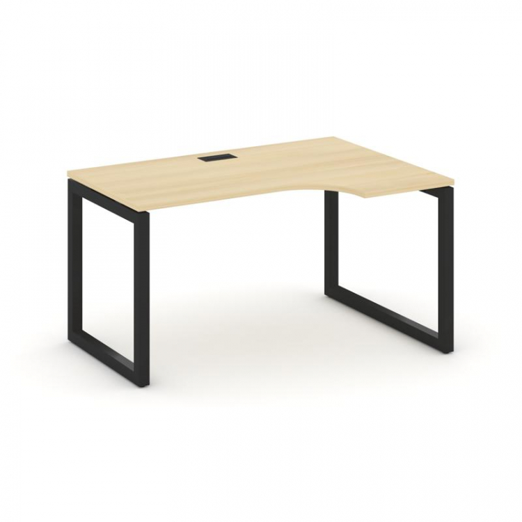 Style Project Стол рабочий эргоном. SN-5O.SPA-011(R) Акация Лорка/Металл Черный 1380*700/980*750