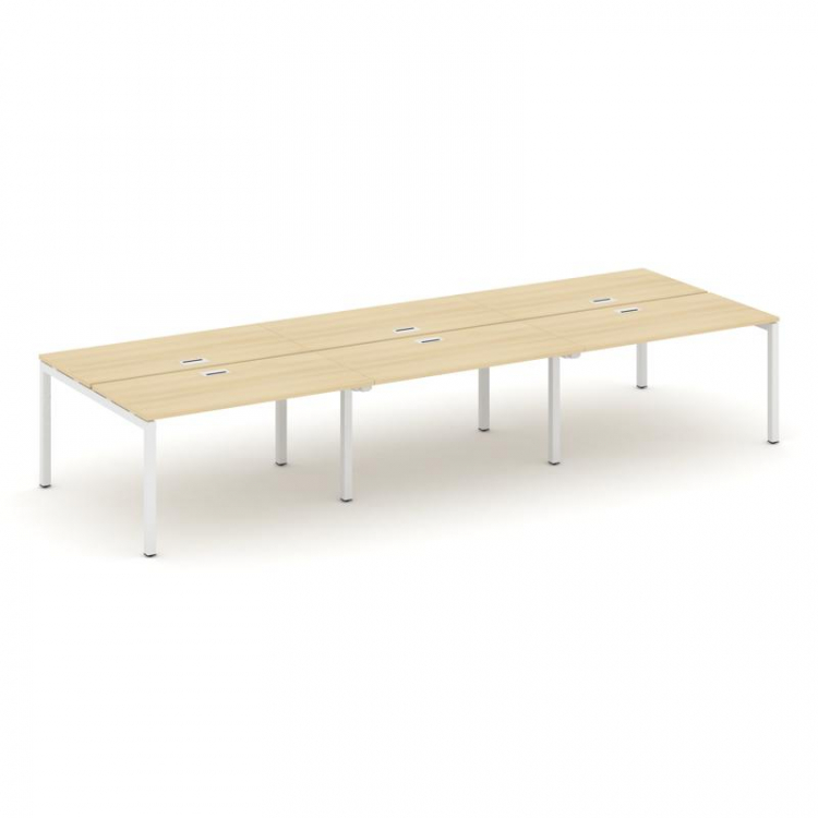 Style Project Рабочая станция 2-х сторон. SN-5P.DRS-062 Акация Лорка/Металл Белый 3540*1232*750