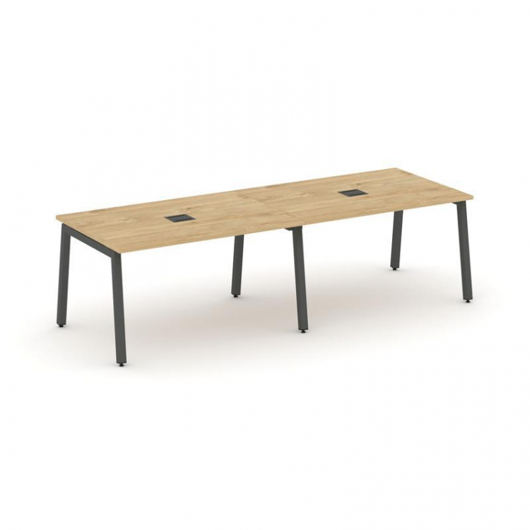 Style Project Стол переговорный SN-5A.SPRG-012 Тиквуд Светлый/Металл Антрацит 2360*980*750