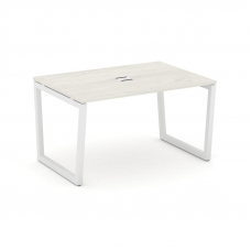 Style Project Стол переговорный SN-5T2.SPRG-002 Дуб Наварра/Металл Белый/Заглушка Металл Белый 1180*