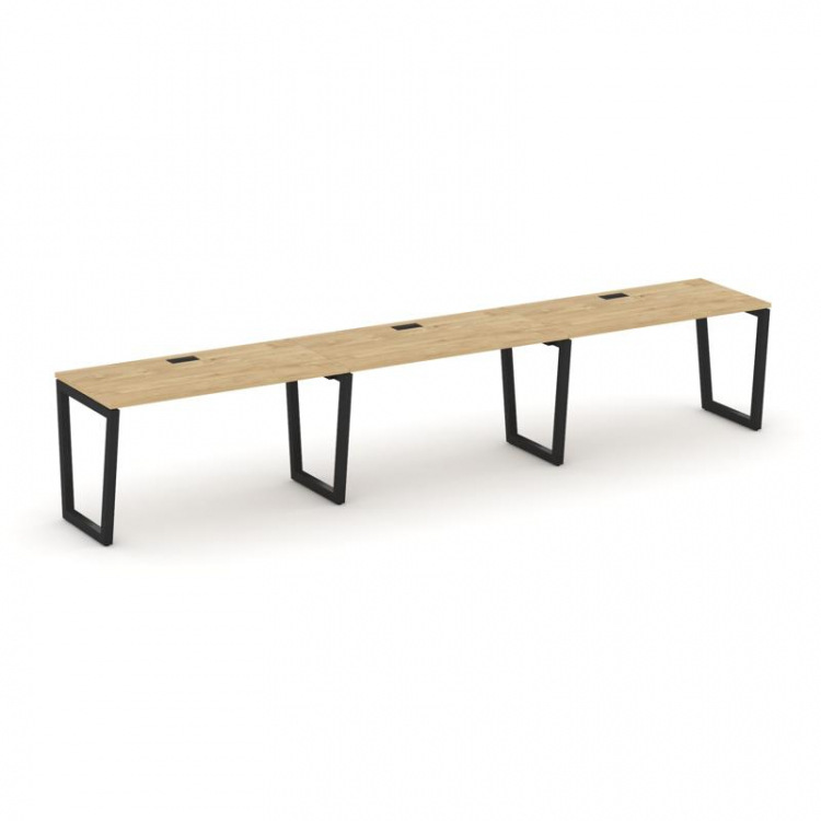 Style Project Рабочая станция 1 сторон. SN-5T2.ORS-042 Тиквуд Светлый/Металл Черный/Заглушка Пластик