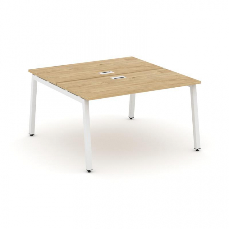 Style Project Рабочая станция 2-х сторон. SN-5A.DRS-004 Тиквуд Светлый/Металл Белый 1580*1232*750