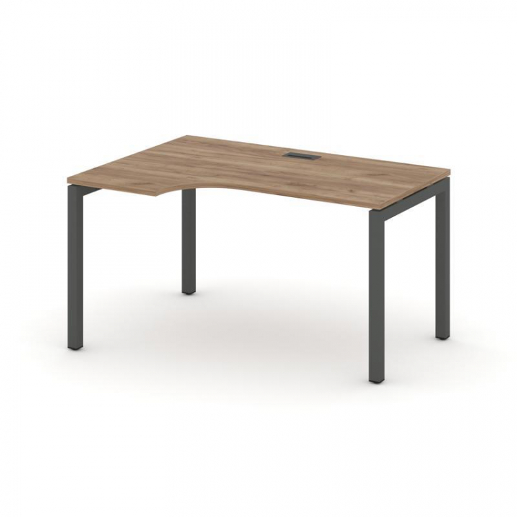 Style Project Стол рабочий эргоном. SN-5P.SPA-002(L) Дуб Табак/Металл Антрацит 1580*600/980*750