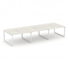 Style Project Рабочая станция 2-х сторон. SN-5T2.DRS-074 Дуб Наварра/Металл Белый/Заглушка Пластик Б