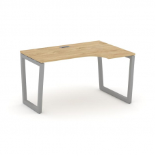 Style Project Стол рабочий эргоном. SN-5T2.SPA-011(R) Тиквуд Светлый/Металл Серый/Заглушка Пластик С