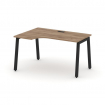 Style Project Стол рабочий эргоном. SN-5A.SPA-001(L) Дуб Табак/Металл Черный 1380*600/980*750