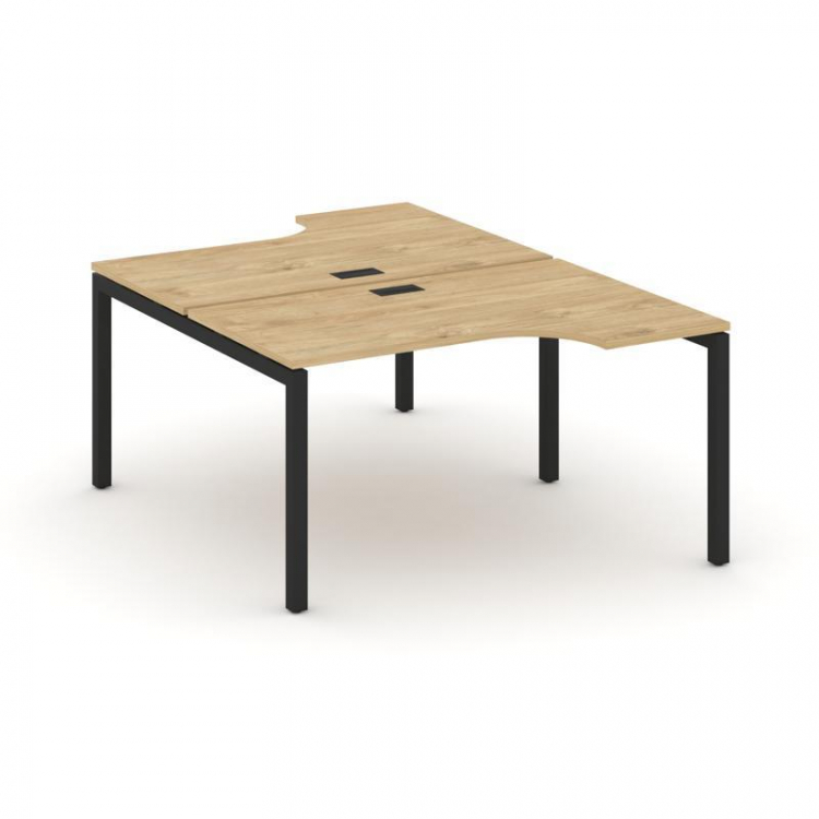 Style Project Рабочая станция эргоном. SN-5P.DRPA-021 Тиквуд Светлый/Металл Черный 1380*1632/1992*75