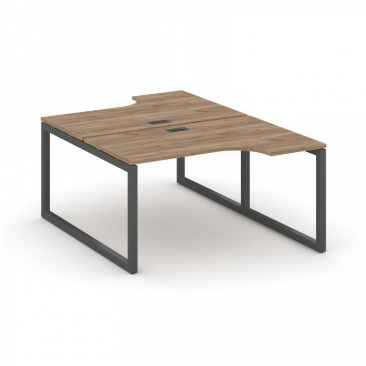 Style Project Рабочая станция эргоном. SN-5O.DRPA-022 Дуб Табак/Металл Антрацит 1580*1632/1992*750