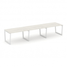 Style Project Стол переговорный SN-5T2.SPRG-021.3 Дуб Наварра/Металл Белый 2940*980*750