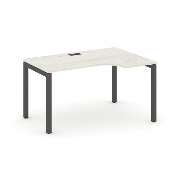 Style Project Стол рабочий эргоном. SN-5P.SPA-002(R) Дуб Наварра/Металл Антрацит 1580*600/980*750