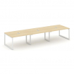 Style Project Стол переговорный SN-5O.SPRG-054 Акация Лорка/Металл Белый 4740*1180*750