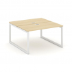 Style Project Рабочая станция 2-х сторон. SN-5O.DRS-012 Акация Лорка/Металл Белый 1180*1432*750