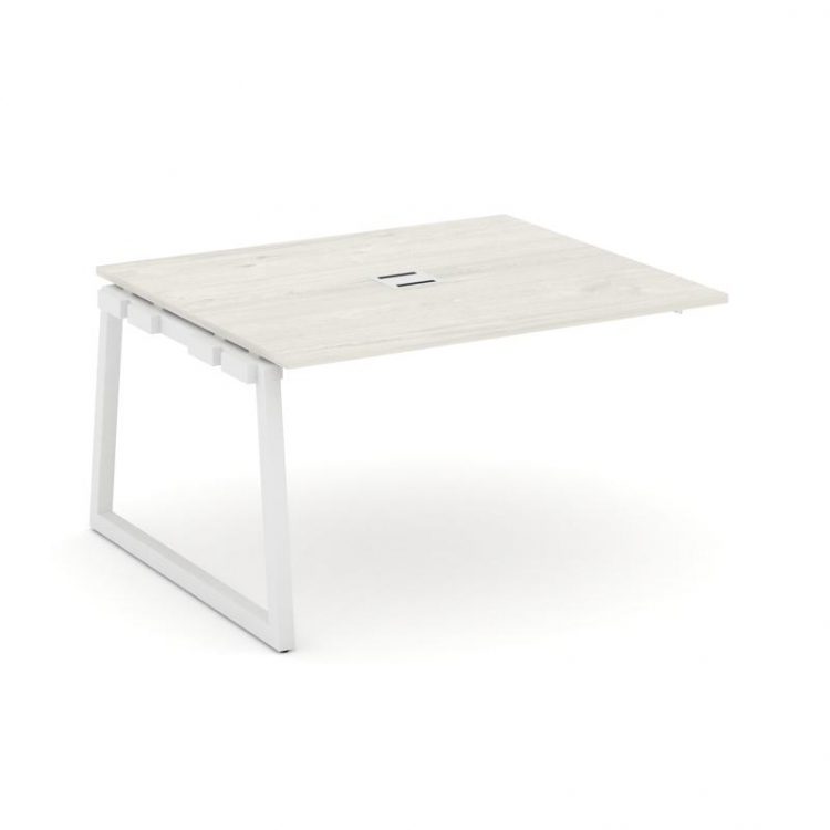 Style Project Проходной наб. элем. перег. стола SN-5T1.NSPRG-034 Дуб Наварра/Металл Белый/Заглушка М