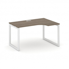Style Project Стол рабочий эргоном. SN-5O.SPA-011(R) Вяз Благородный/Металл Белый 1380*700/980*750